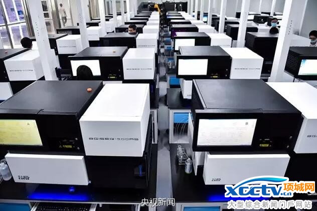 △国家基因库的150台基因测序仪