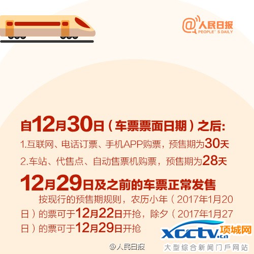 2017年春运的票什么时候开卖 2017年春运火车票 2017年春运时间 2017年春运火车票预售期
