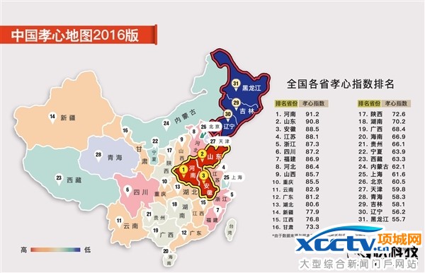 2017中国孝心地图出炉:马云家乡夺冠