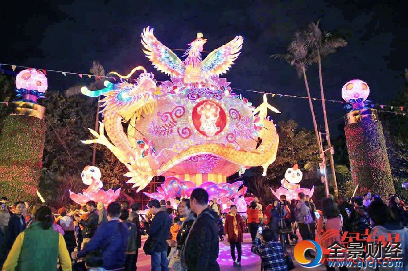 广州市越秀公园越秀灯会,美轮美奂的灯色