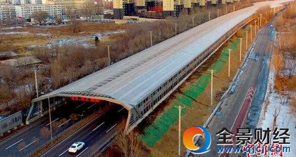 东北首个路罩竣工 全长近千米横跨26.5米耗资6000万