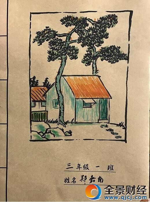 爸爸给儿子画书皮