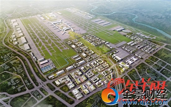 白云机场全景鸟瞰图