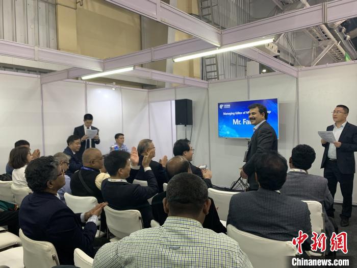 2021长沙国际工程机械展览会组委会在印度班加罗尔举办全球首场新闻发布会。组委会供图