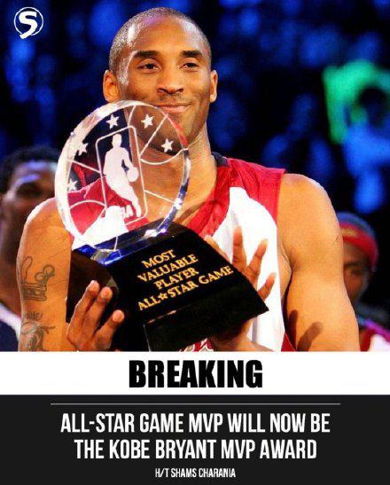 NBA全明星MVP奖杯被命名为