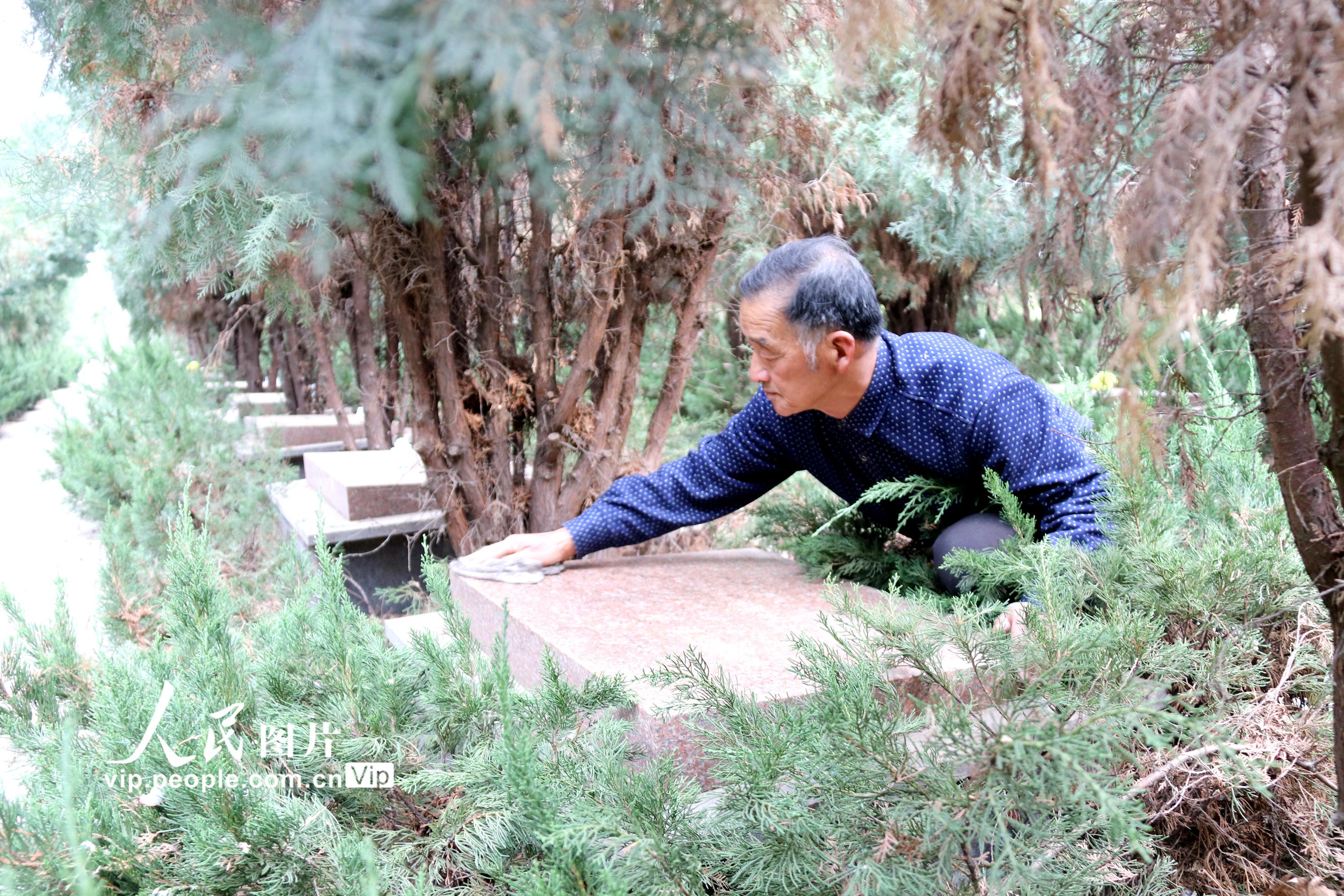 清除杂草、擦洗墓碑等  花甲老人守护烈士陵园10余载 用坚守诠释生命价值