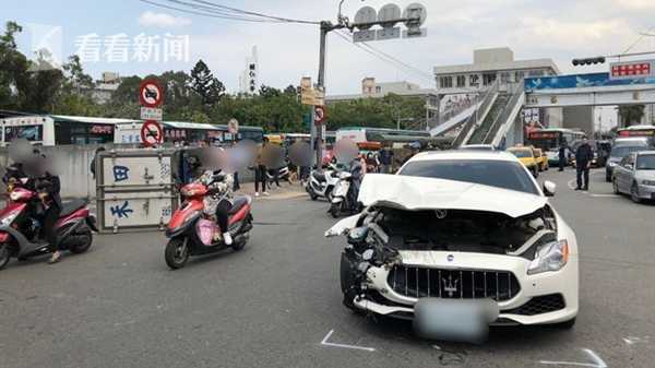 大学生开600万玛莎拉蒂载女友买咖啡 撞翻货车后