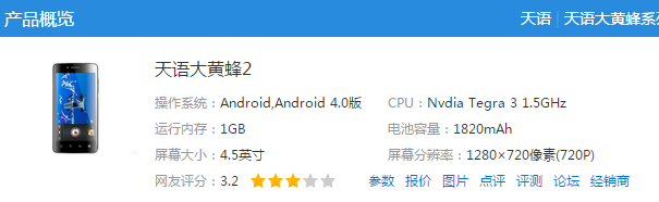 天语大黄蜂2评测 内置NVIDIA Tegra3四核处理器