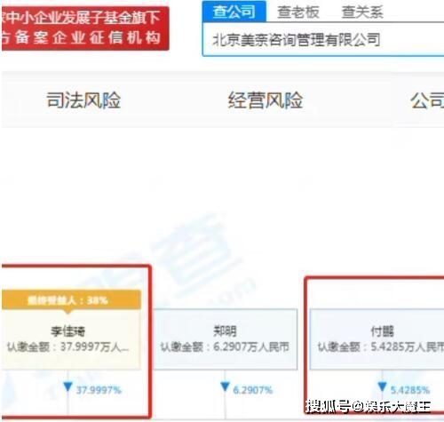 李佳琦付鹏合开公司 注册资金100万李佳琦占大股约38%