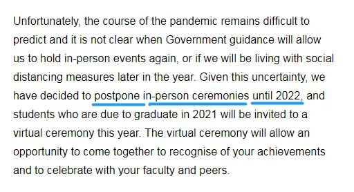 今年英国留学生又没有毕业典礼了 但可线上庆祝