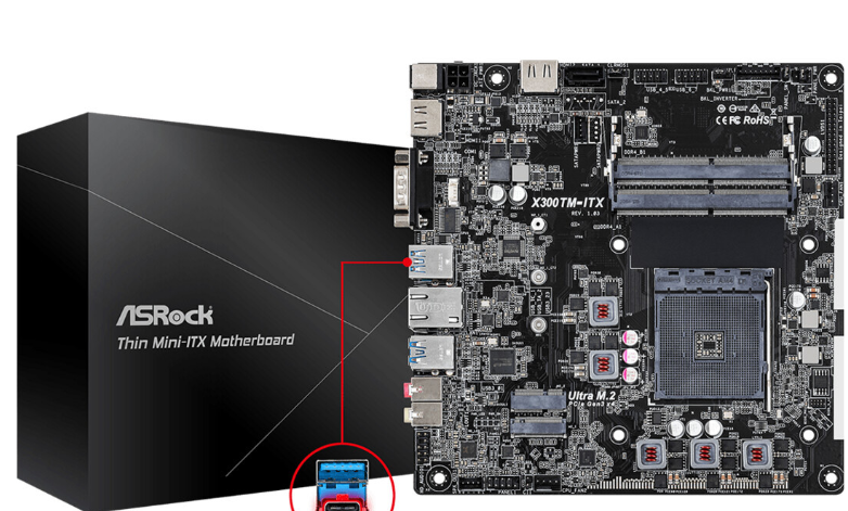 华擎发布AMD X300TM-ITX主板 有多个USB 3.2 Gen1接口