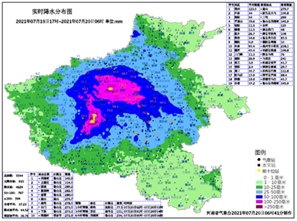 低涡影响下 郑州、平顶山出现局地特大暴雨 