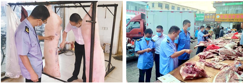 大城零点行动突击检查猪肉市场 保障消费者舌尖上的安全