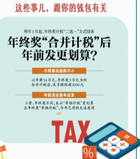 年终奖缴税方式即将改变 你的年终奖会受多少影响？