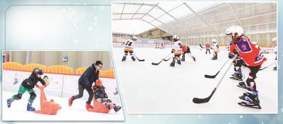 溜冰、滑雪、推冰壶等 冰雪运动“燃”动申城
