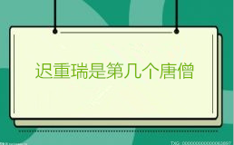 迟重瑞老婆叫什么名字？迟重瑞是第几个唐僧？