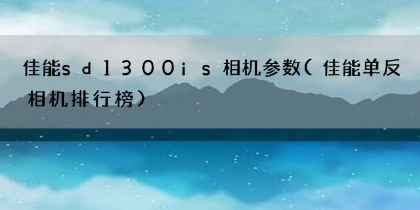 佳能sd1300is相机参数 在宽容度表现上非常优秀