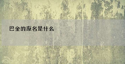巴金的原名是什么？被誉为“二十世纪中国文学的良心”