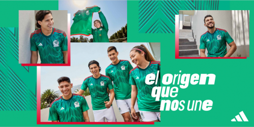 阿迪达斯携手墨西哥足协发布2022年世界杯墨西哥队球衣